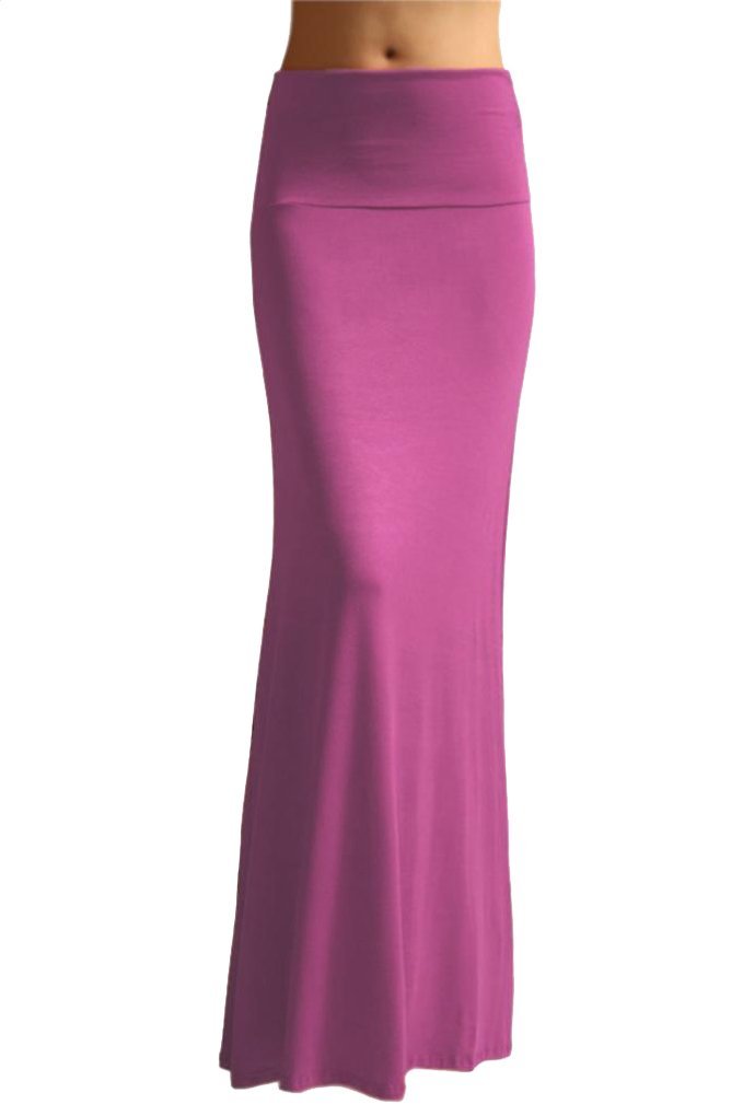 Women's Stretchy Rayon Spandex Maxi Skirt - Comfortable Flowy Long Skirt for Casual & Boho Style | Perfect for Summer, Beach, and Everyday Wear