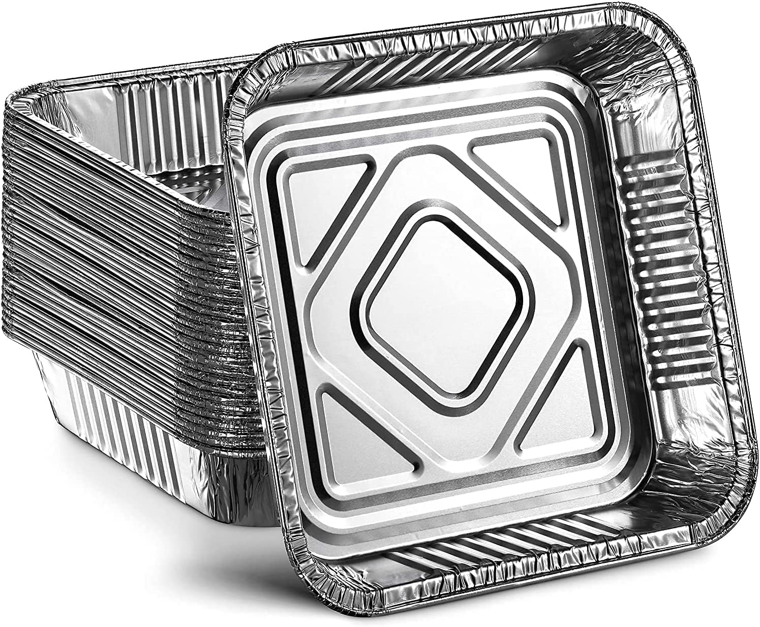 Disposable Aluminum 9 Inch Square Deep Cake Baking Pans - 500 Pack for Baking, Cooking, Meal Prep & Storage | Perfect for Cakes, Brownies, Lasagna & Toaster Oven Roasting | Home Kitchen & Commercial Use