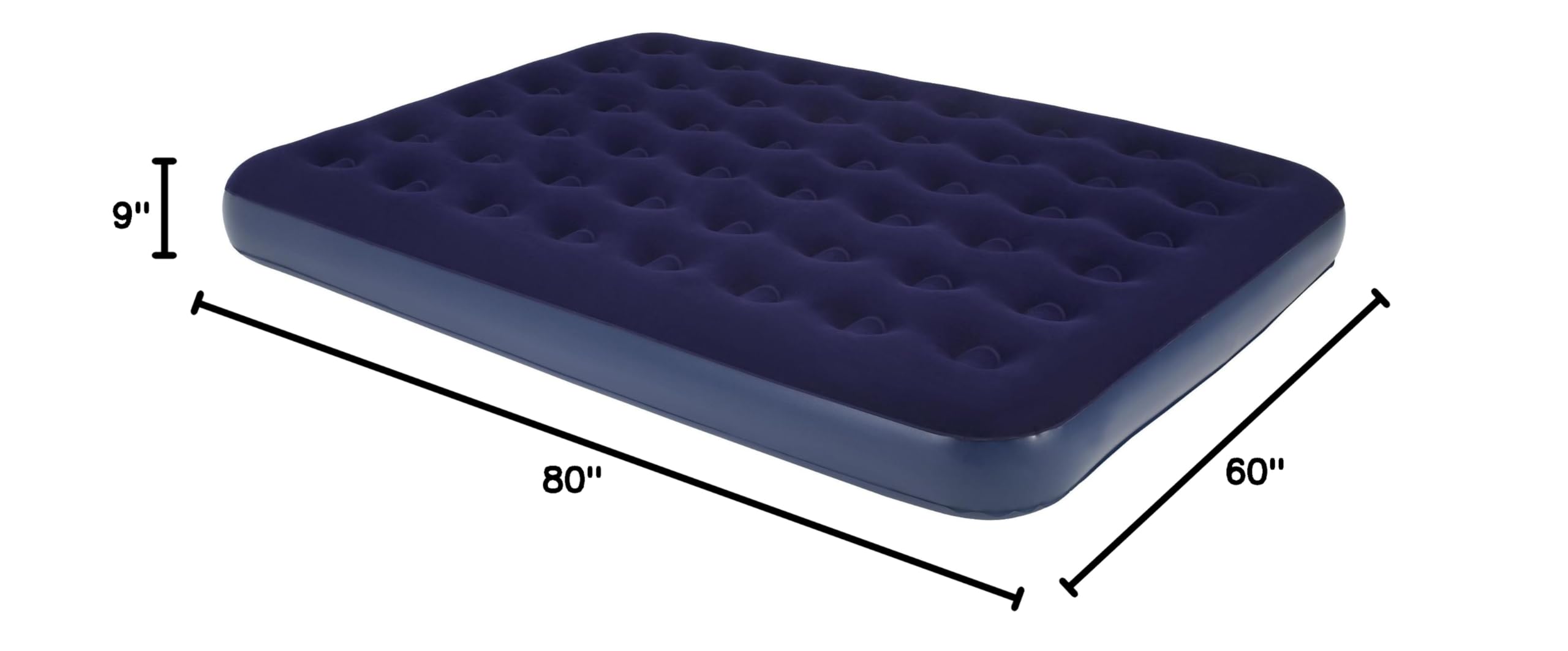 Achim Home Furnishings Queen Size Air Mattress with Built-in Electric Pump - Portable Inflatable Bed for Camping, Guest Room & Travel Comfort