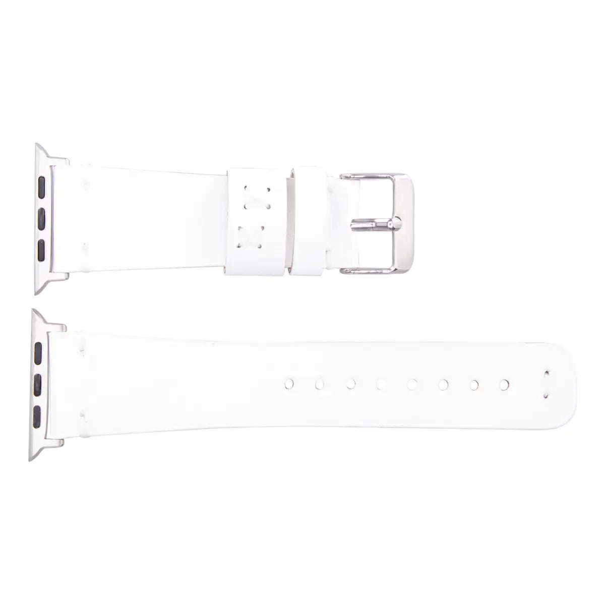 Premium White Leather Apple Watch Band - Classic & Stylish Replacement Strap for Apple Watch Series 1-9 & SE - Perfect for Work, Gym & Everyday Wear