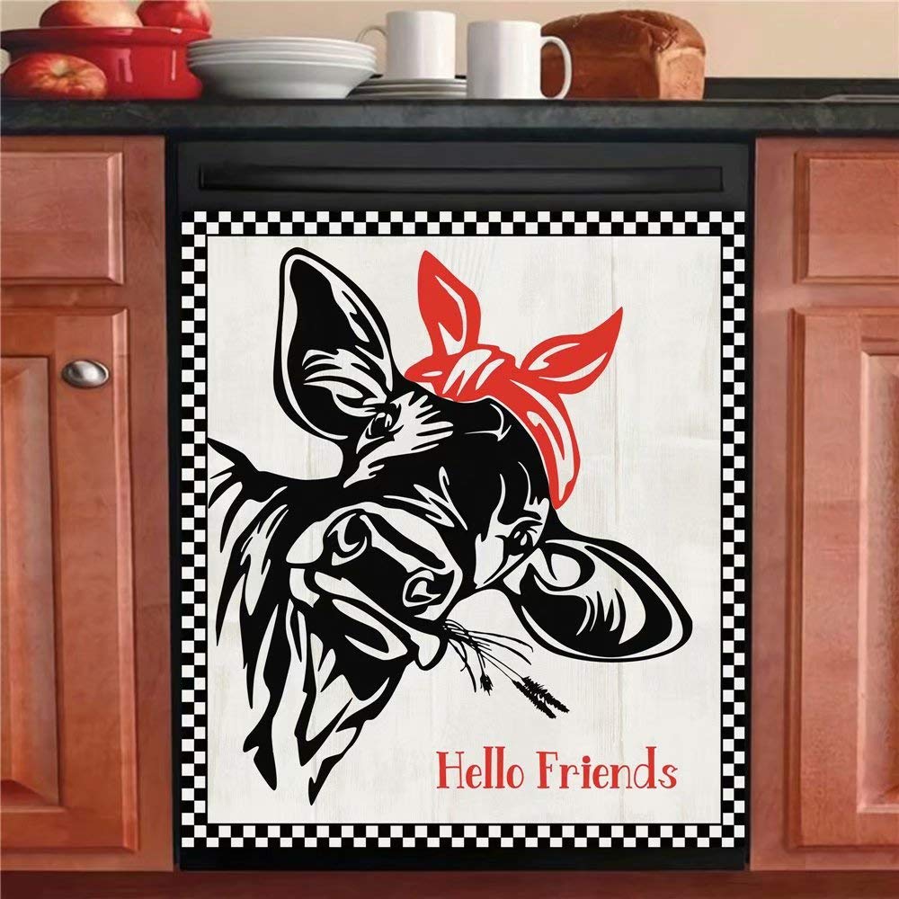 Funny Cow & Bird Magnetic Dishwasher Stickers - Farmhouse Kitchen Decor, 23