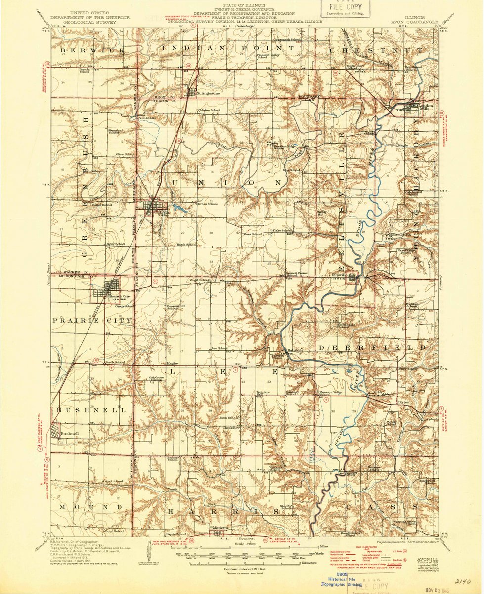 1915 Avon, IL - Vintage USGS Historical Topographic Map Wall Art - 44in x 55in Large Framed Poster - Perfect for Home Office Decor, Man Cave, or Geography Lover Gift