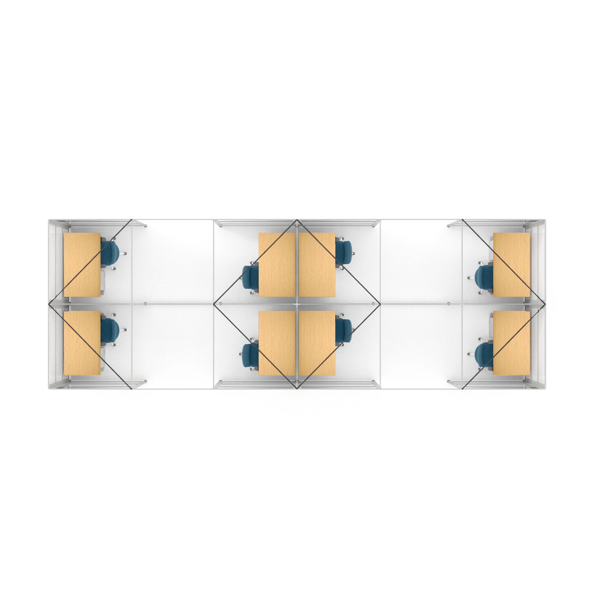PoppinSpaces Hive Space for 8 - Modular Office Desk Organizer for Home & Office - Perfect for Pens, Pencils, Markers & Stationery Storage