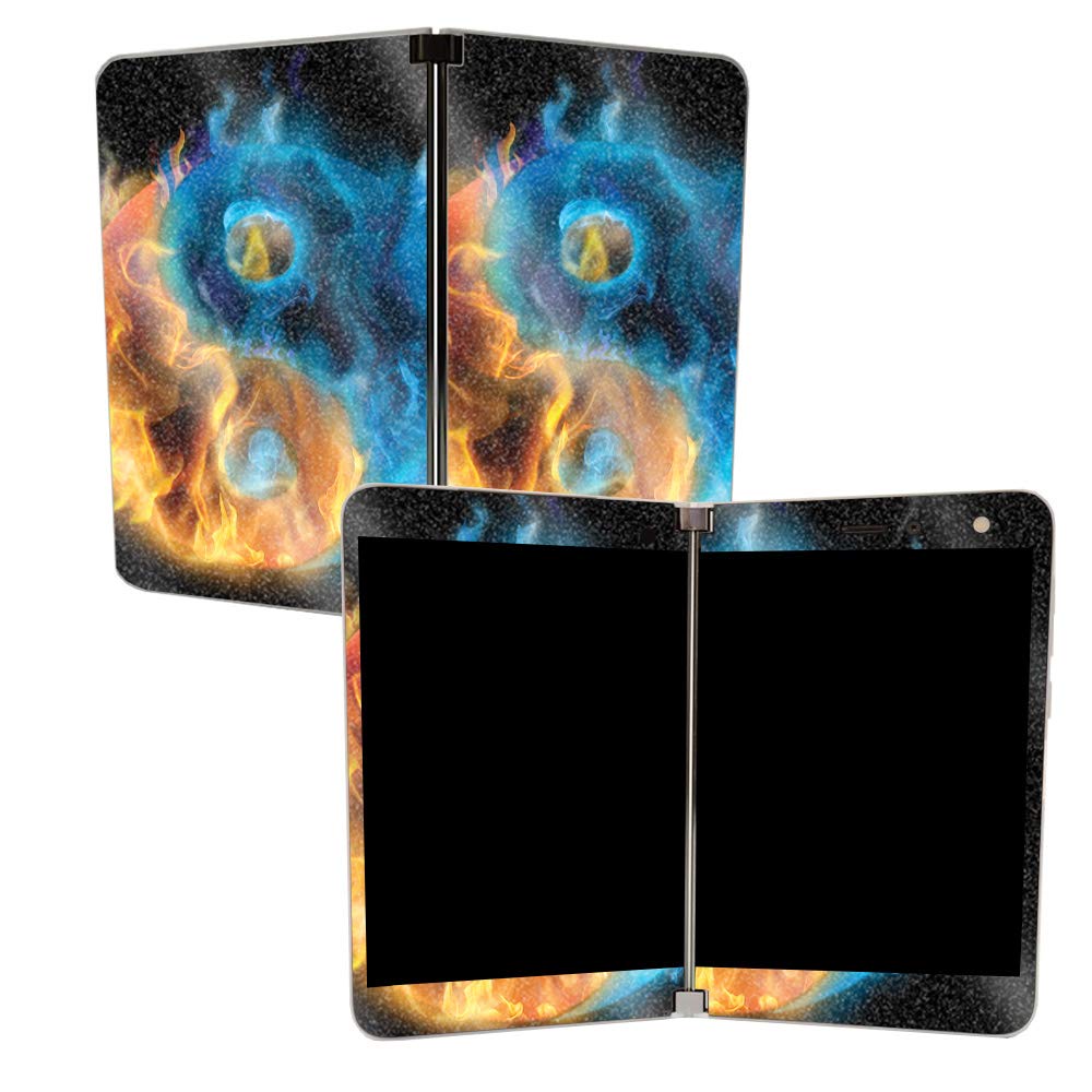 MightySkins Glossy Glitter Skin for Microsoft Surface Duo - Yin and Yang Design | Protective & Durable High-Gloss Finish | Easy to Apply & Remove | Made in USA | Perfect for Work, Travel & Personal Style Customization