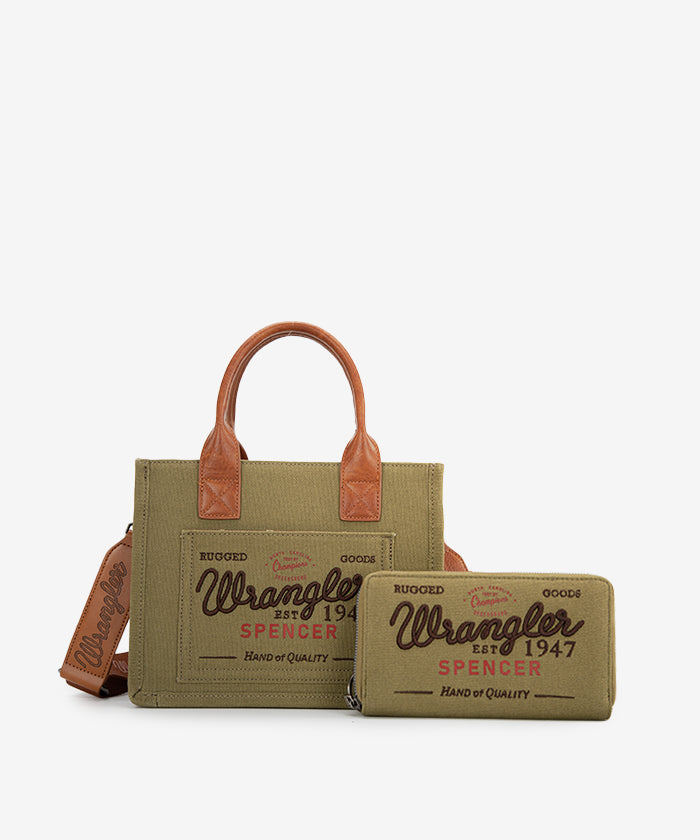 Wrangler Canvas Crossbody Bag Set for Women & Men - Durable & Stylish Shoulder Bag - Perfect for Travel, Hiking & Everyday Use