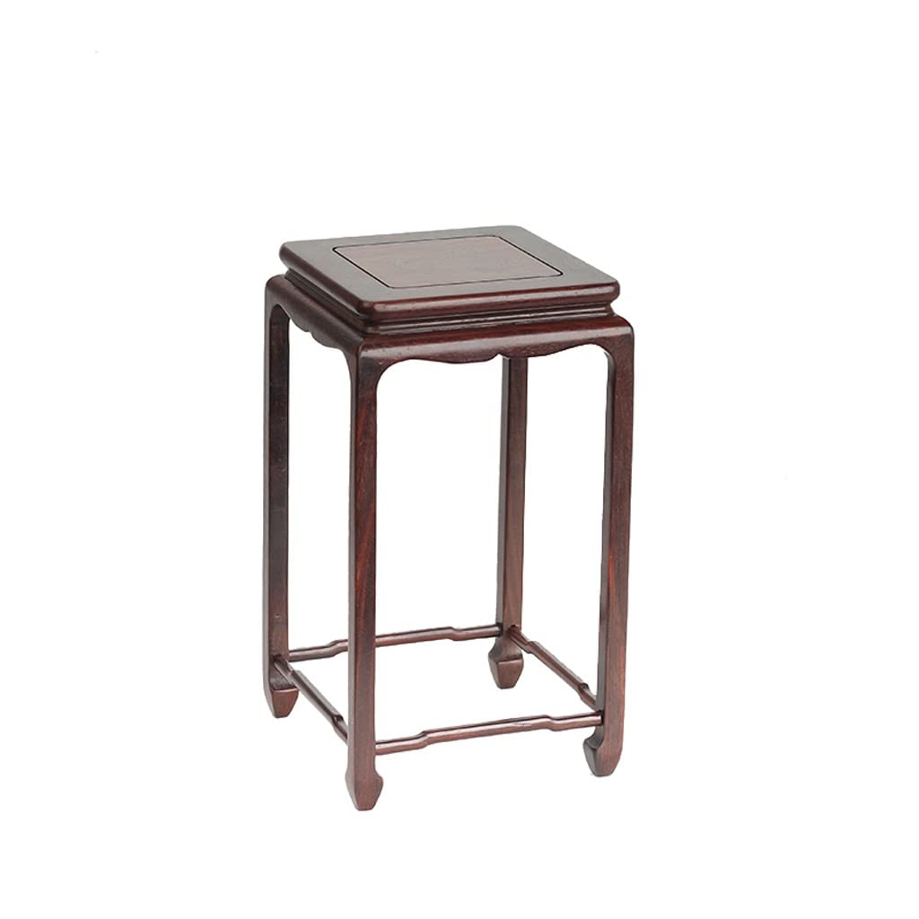 WRLRUILIAN Wooden Square Bonsai Stand - Decorative Flower Pot Base, Mini Coffee Table & Tea Set Stand for Home Plants, Vases, and Ornaments | Perfect for Indoor Decor, Office Desk, and Living Room Display (Color: A)