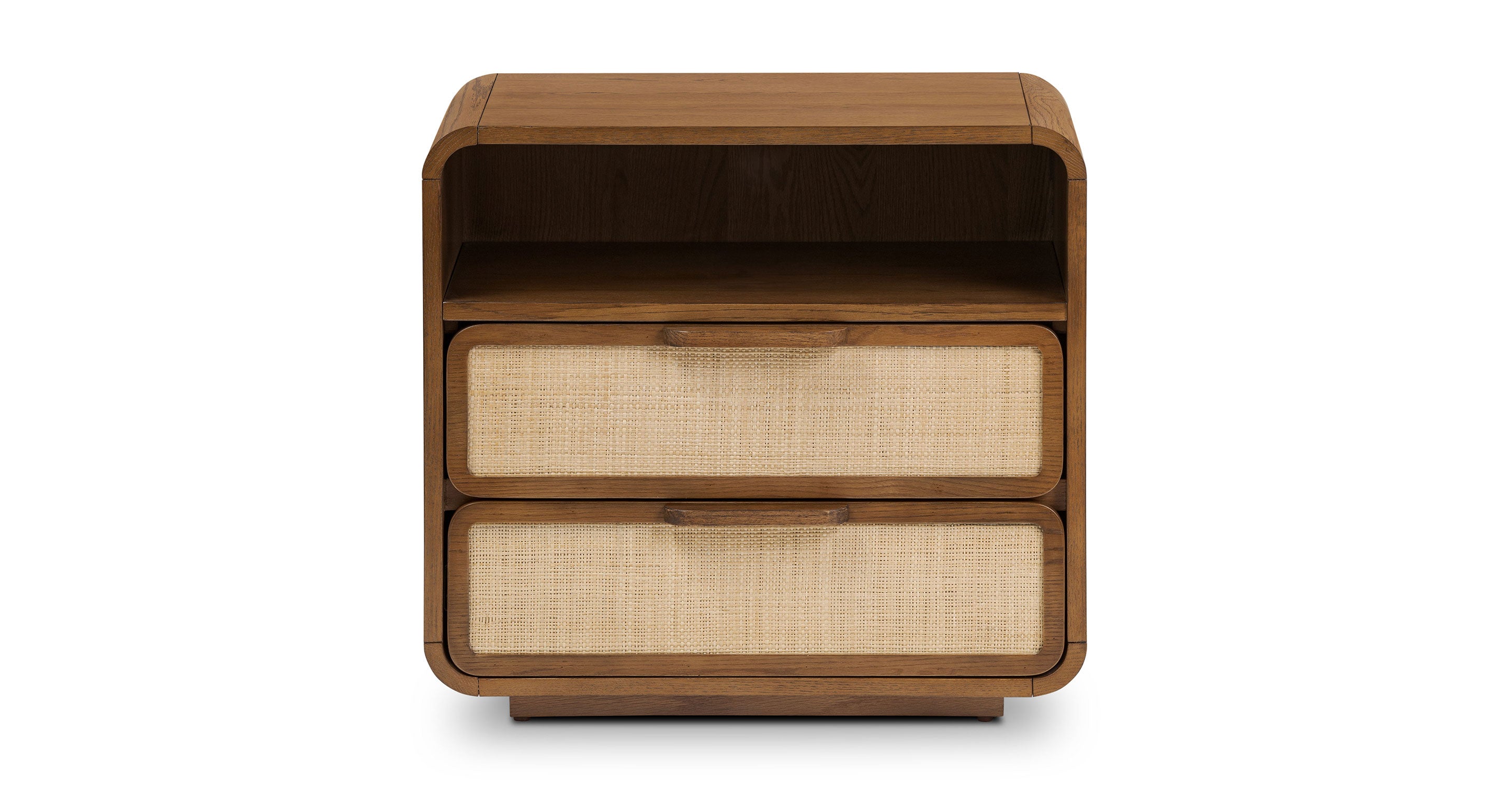 Modern Nightstand with USB Ports - Wooden Bedside Table with 2 Drawers & Charging Station - Perfect for Bedroom, Living Room, or Dorm Room Organization