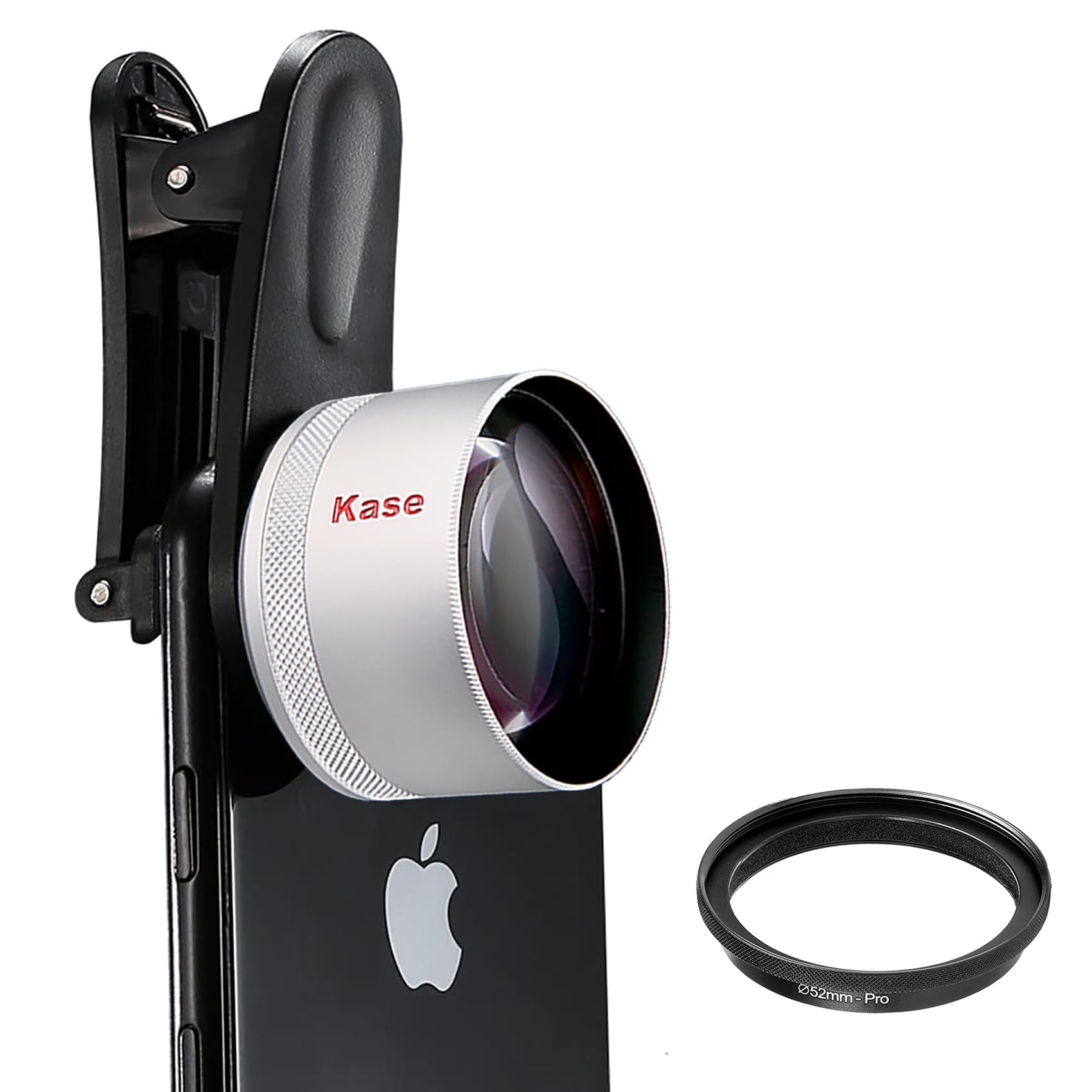 Kase Master Macro Phone Camera Lens Pro with 52mm Filter Adapter Ring for iPhone 16/15/14/13/12 Pro Max & Samsung Android - 40-85mm Shooting Distance - Perfect for Close-Up Photography, Product Shots & Nature Macro Shots