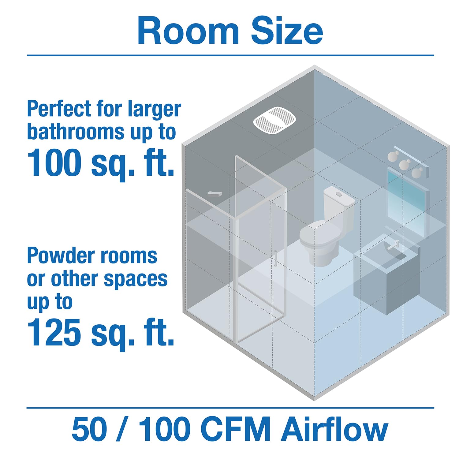 Energy Star Certified Air King AK110PN 100-CFM Quiet Bathroom Exhaust Fan with Red Housing - Perfect for Home Bathrooms, Basements & Laundry Rooms Ventilation