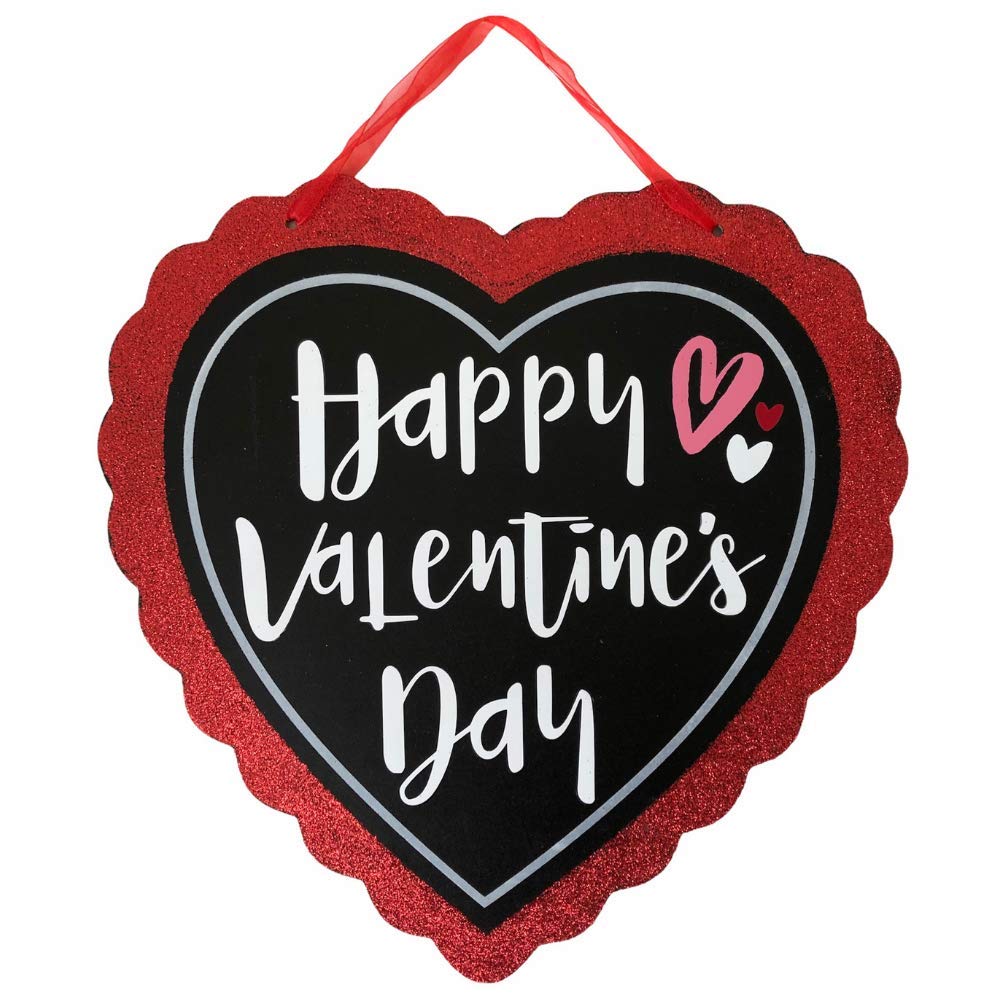 Valentine's Day Heart Sign - 11.5 x 11.5 Inch Romantic Wall & Door Decor for Home, Office & Classroom | Perfect Valentine's Day Decoration for Parties & Gifts