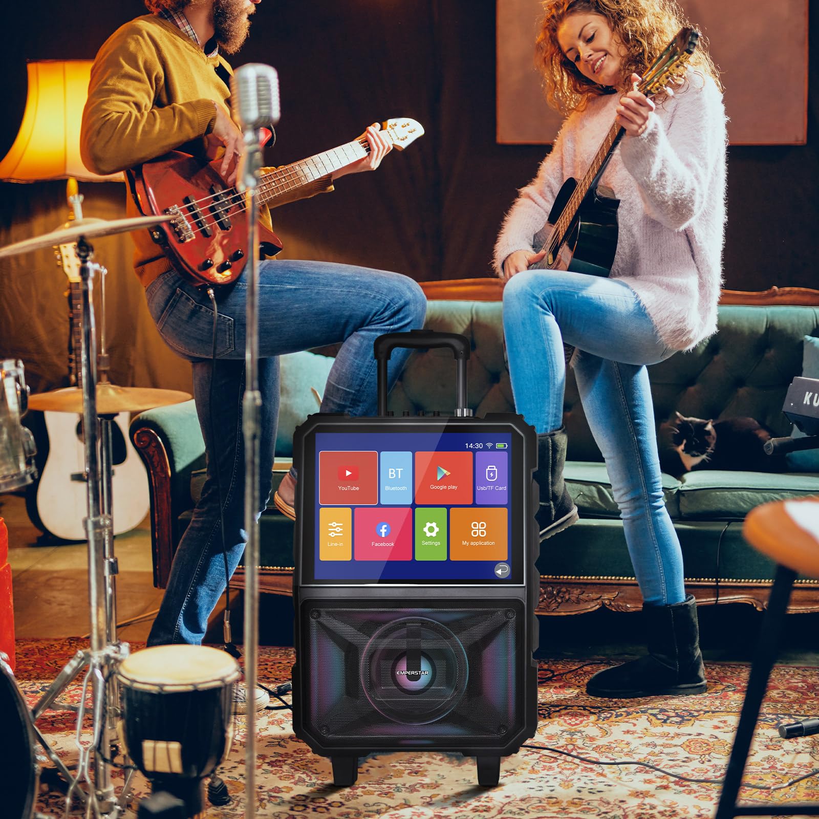 Portable Karaoke Machine with Built-in 15