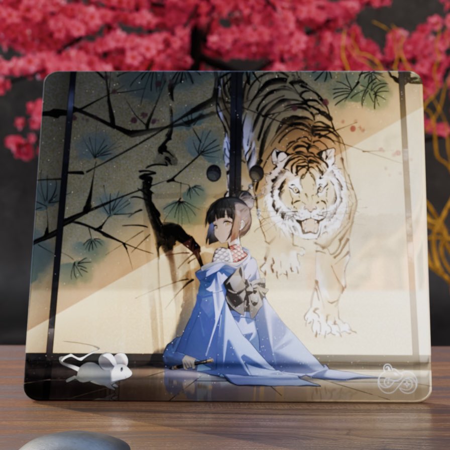 InfinityMice Tora Glass Gaming Mouse Pad - Ultra Smooth Surface for Precision Control - Perfect for PC, Laptop, Office & Esports Gaming