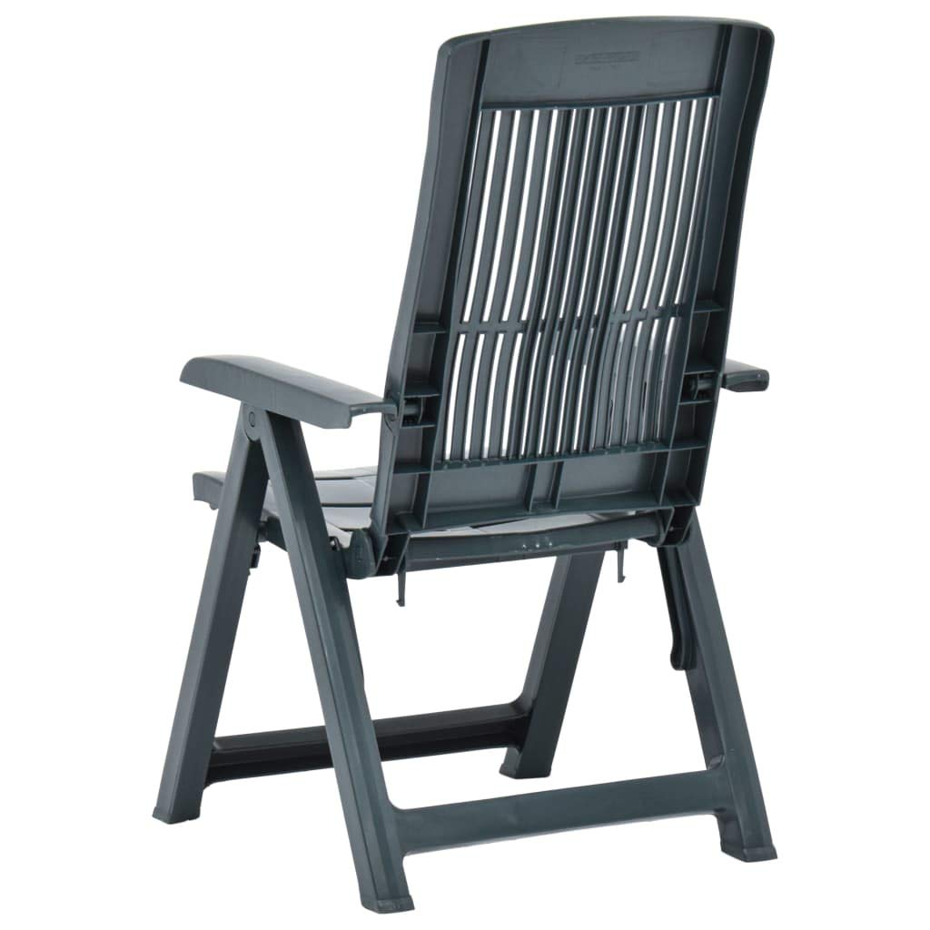 2-Pack Adjustable Reclining Garden Chairs – Outdoor Plastic Club Chairs with Armrests, Patio Dining & Lounge Furniture (23.6