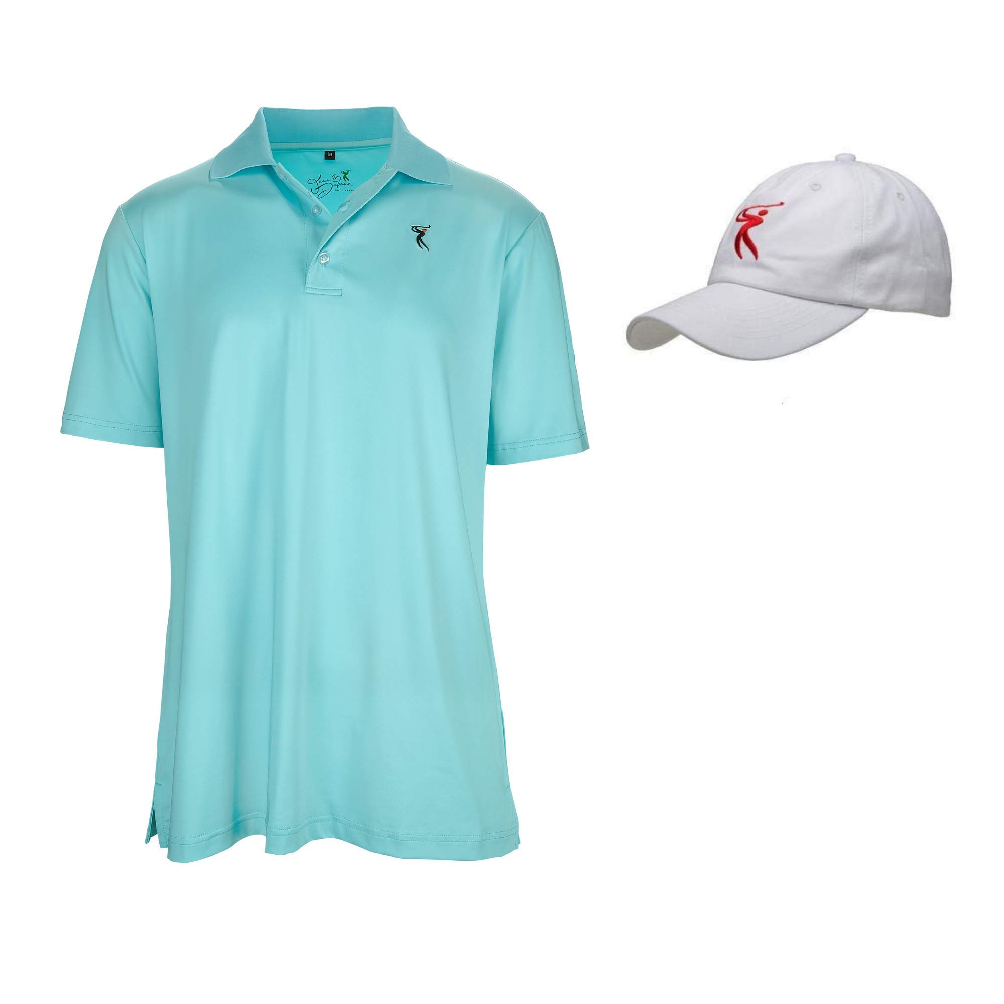 Men's Slim Fit Short Sleeve Golf Polo Shirt - Moisture Wicking Polyester Spandex Blend - Breathable Performance Shirt for Golf, Tennis & Casual Wear
