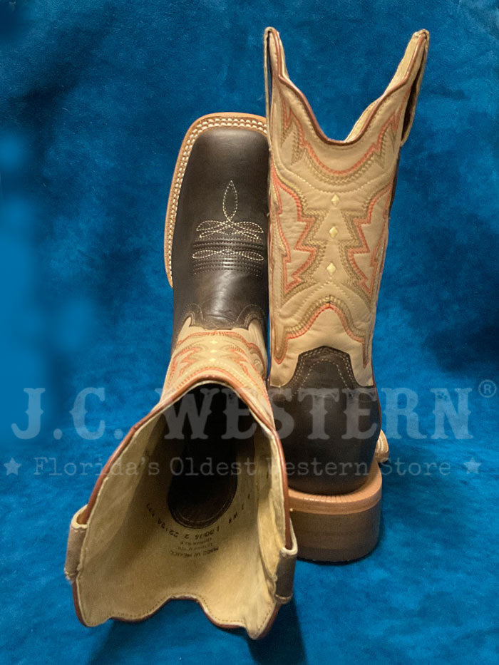 R.Watson WRL0006 Women's Western Cowhide & Goat Leather Boots - Mad Brown - Perfect for Country Rides, Rodeos & Casual Outings