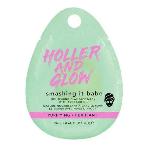 Holler and Glow Smashing It Babe Nourishing Face Mask - Hydrating & Brightening Sheet Mask for Glowing Skin | Perfect for Spa Nights & Self-Care Routines