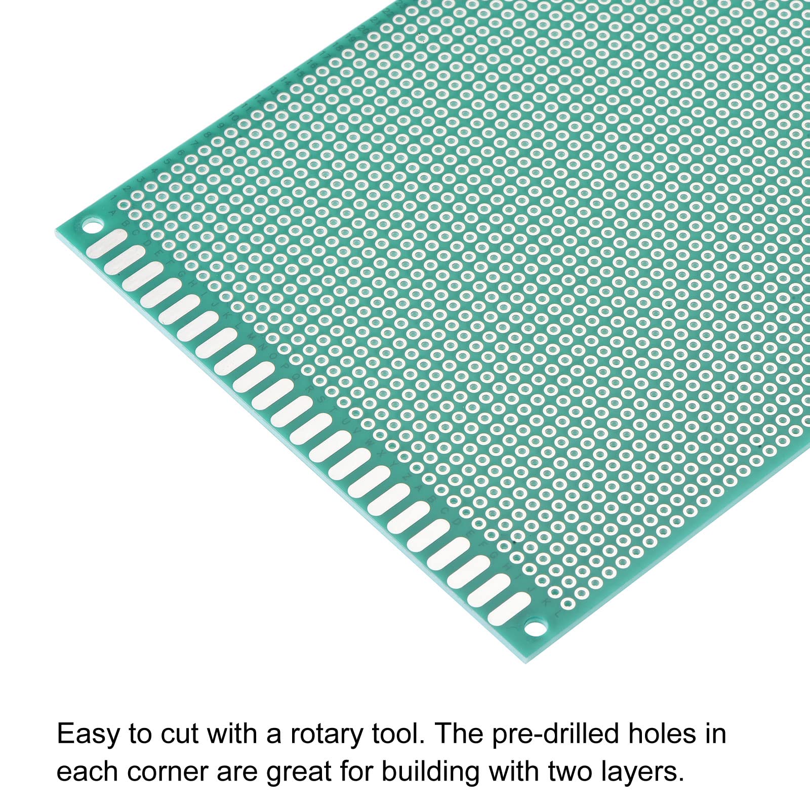 Single Sided PCB Prototyping Board with Plated Through Holes - 2 Sizes (Pack of 7) for DIY Electronics Projects, Soldering Practice & Circuit Prototyping | Perfect for Arduino, Raspberry Pi & STEM Learning