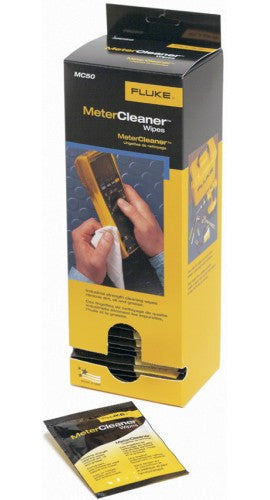 Fluke MC50 Metercleaner Wipes - 50 Pack Cleaning Wipes for Electrical Equipment & Multimeters (Item No. 2092300) - Perfect for Maintenance, Calibration & Laboratory Use
