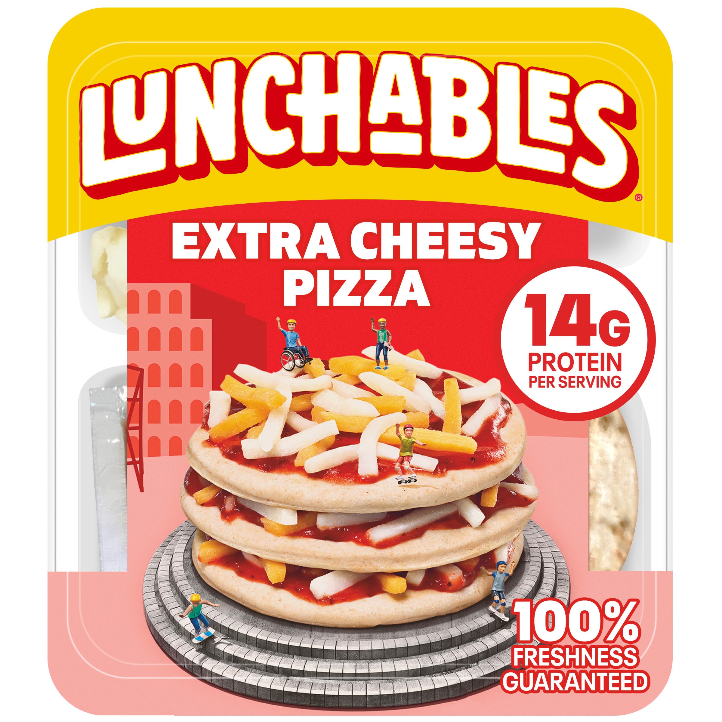 Lunchables Extra Cheesy Pizza Kit - 4.2 oz Ready-to-Eat Snack Tray | Perfect for School Lunches, After-School Snacks & On-the-Go Meals