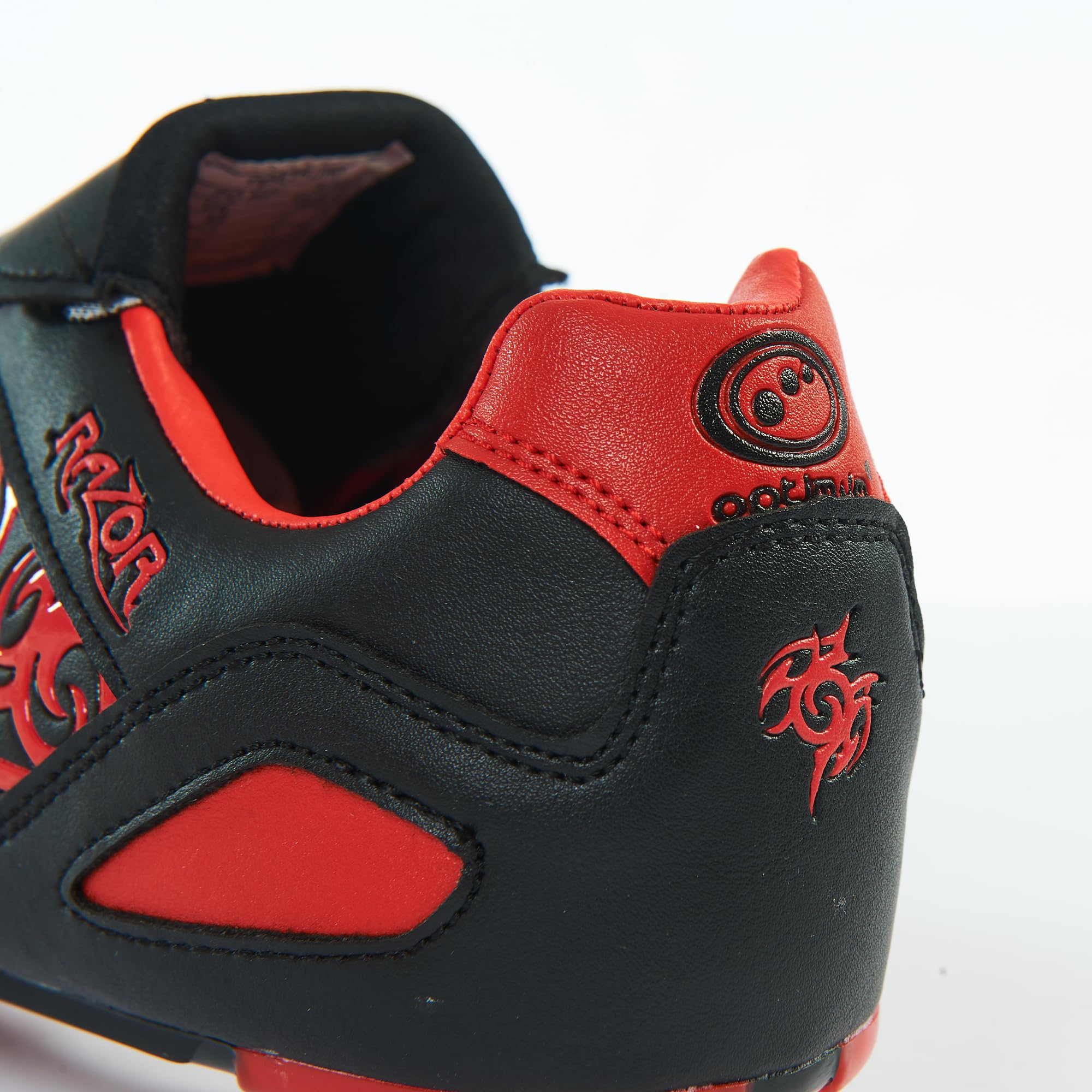 Kids Rugby Cleats - Black/Red Soccer Football Boots for Boys & Girls | Lightweight & Durable for Field Sports & Training