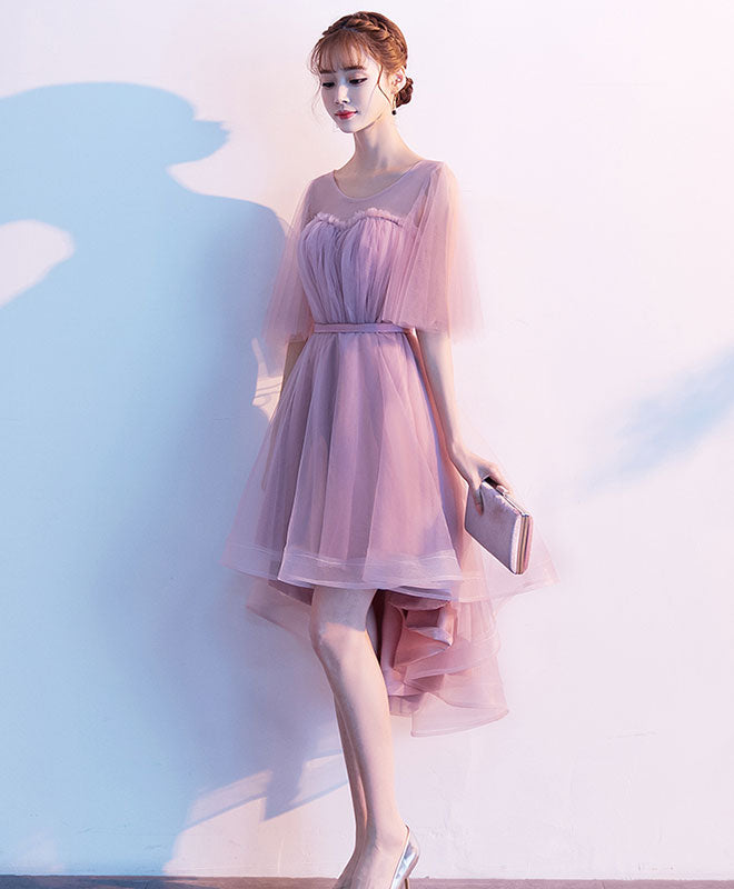 Elegant Pink Tulle Short Prom Dress & Homecoming Dress for Teens - Perfect for School Dances, Parties, and Special Occasions