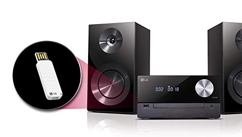 LG CM2460DAB Premium Micro Hi-Fi Audio System with CD Player, Bluetooth, and DAB Radio - Perfect for Home Entertainment, Bedroom, and Office Use