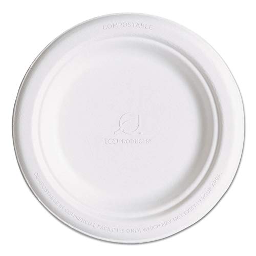 Eco-Friendly Biodegradable Sugarcane Plates - Pack of 50 Compostable Dinner Plates for Parties, Picnics & Sustainable Living