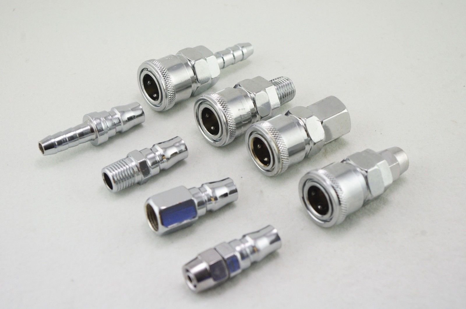 8PCS 1/4 Inch NPT Pneumatic Air Hose Fittings Set - Quick Connect Coupler Plug & Socket Connector Kit for Air Compressor, Tools & Tire Inflators - Ideal for Automotive Repair, Workshop & DIY Projects