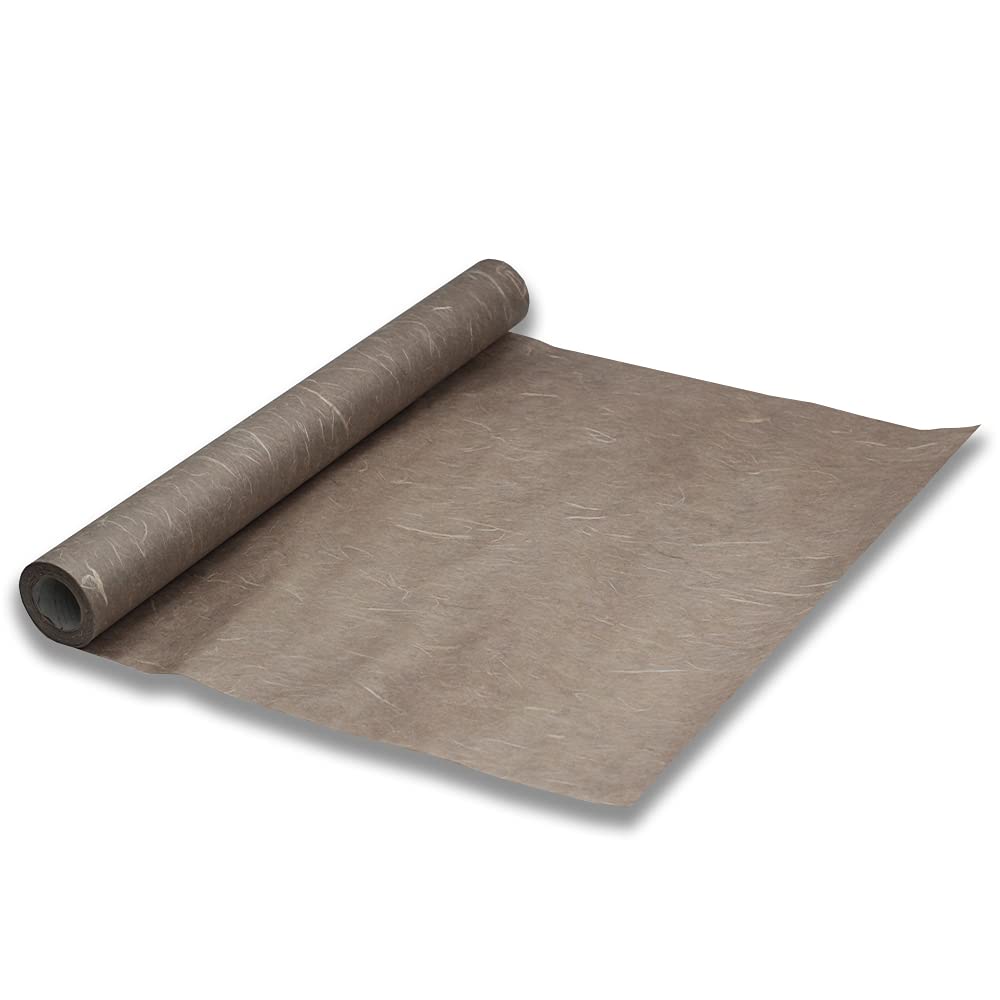 Premium Korean Traditional Mulberry Hanji Paper Roll - Natural Fiber Texture, Eco-Friendly Unyong Brown (21.3