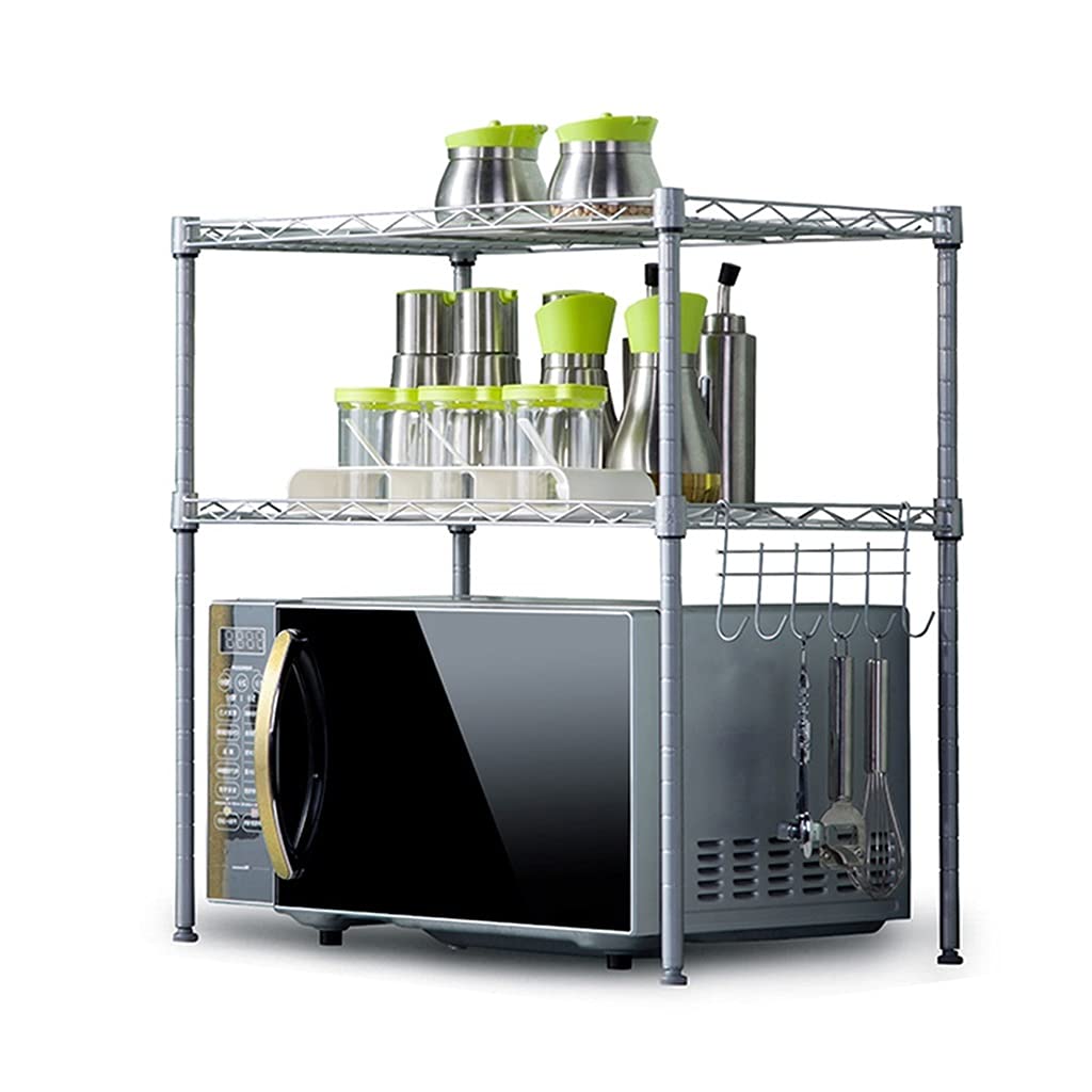 3-Tier Extendable Microwave Oven Rack Shelf - Large Capacity Kitchen Organizer for Countertops | Space-Saving Storage for Microwave, Printer & Food Service Supplies | Perfect for Small Kitchens, Dorms & Office Spaces