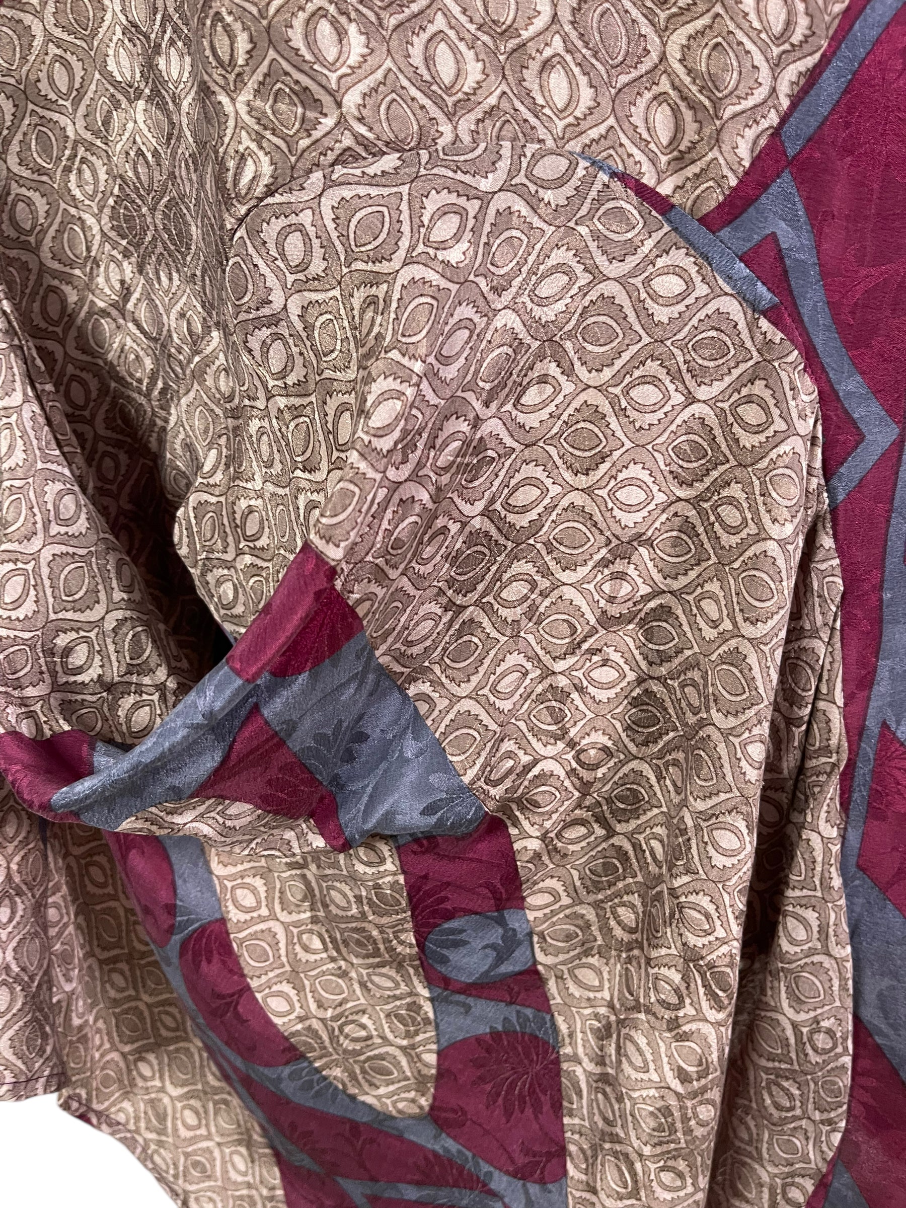 PRC6059 Women's Pure Silk Tunic Dress with Self Pocket - Elegant & Comfortable for Casual Wear, Office, and Special Occasions