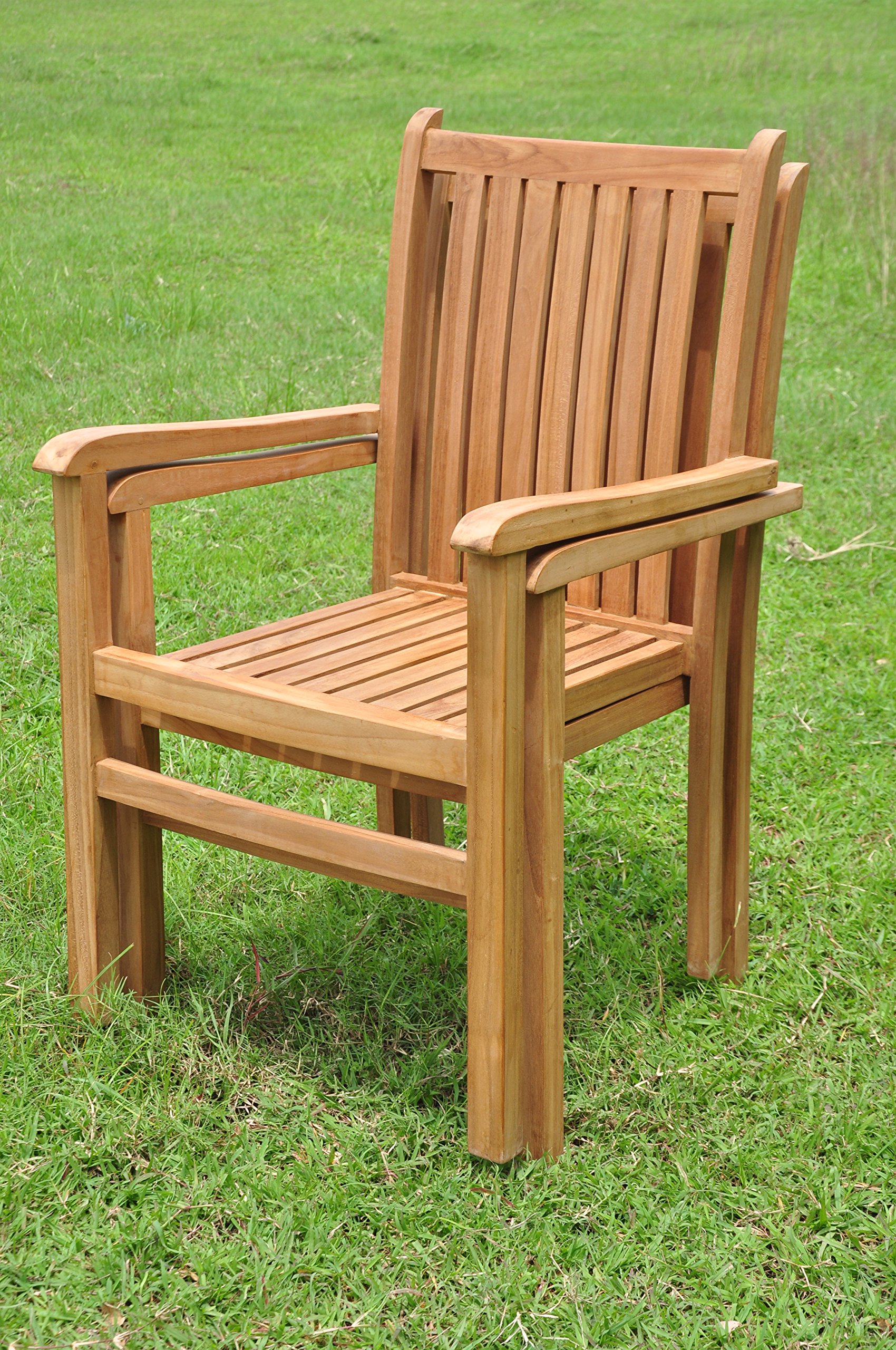 Premium Grade-A Teak Wood 4-Piece Outdoor Dining Set - 48