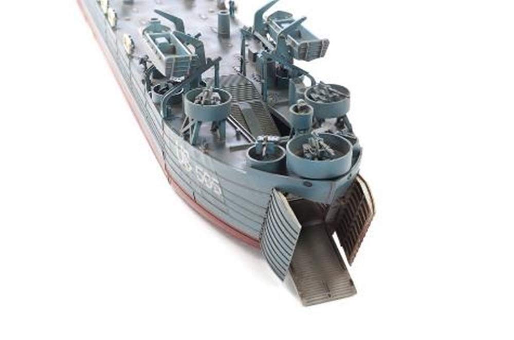 1/350 Scale US Navy LST-491 Class Tank Landing Ship Plastic Model Kit - Military Ship Building Hobby for Collectors & History Enthusiasts