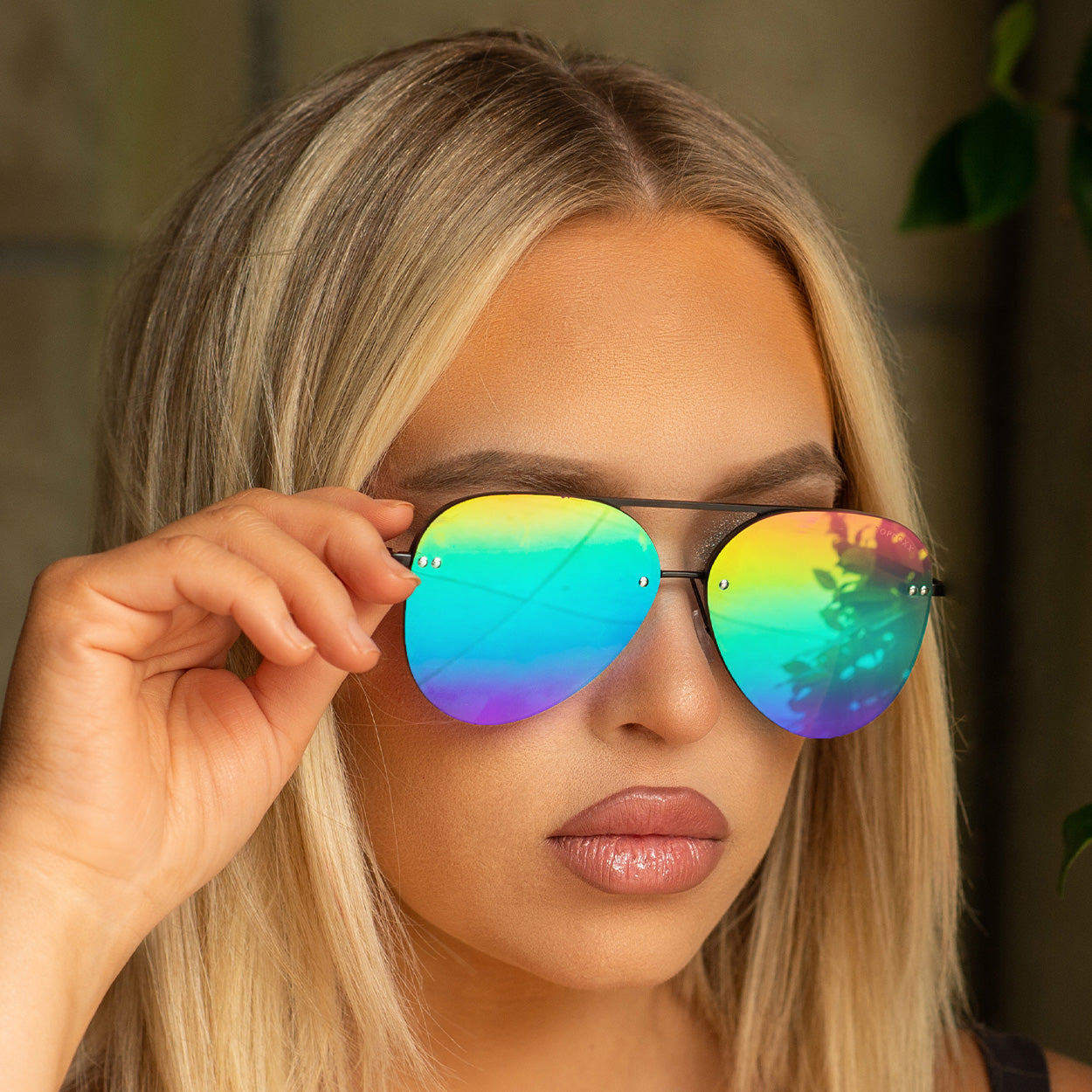Smaller Megan 2 Pride Aviator Sunglasses - UV Protection Polarized Retro Style for Men & Women - Perfect for Driving, Beach, and Outdoor Activities
