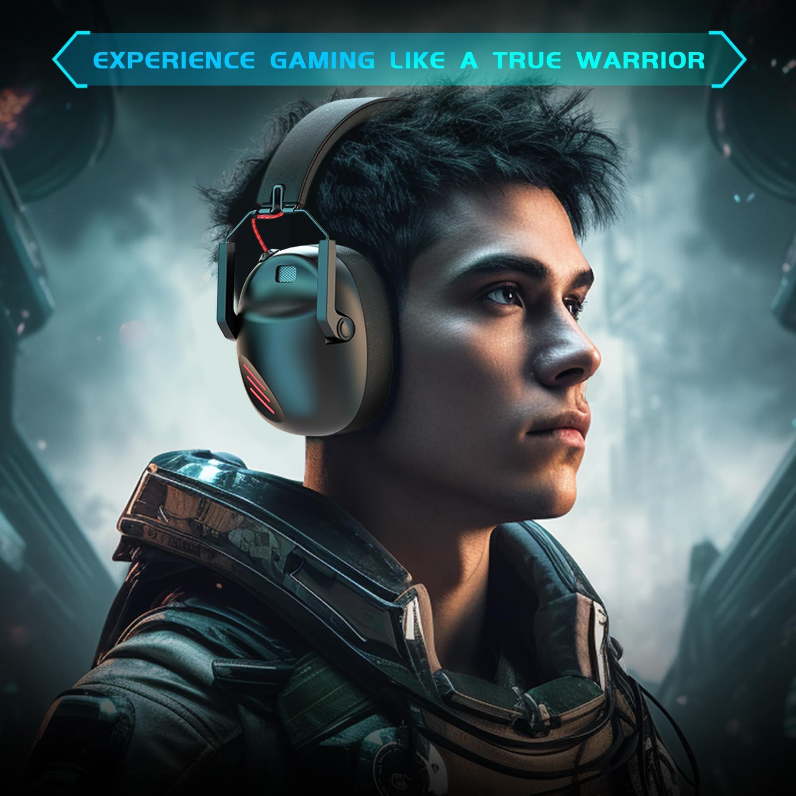 Wireless Gaming Headset with Microphone for PC, PS5, PS4, Mac, Nintendo Switch - Bluetooth 5.3 Over-Ear Headphones with Noise Cancelling - Perfect for Online Gaming, Streaming & Video Calls (Black)