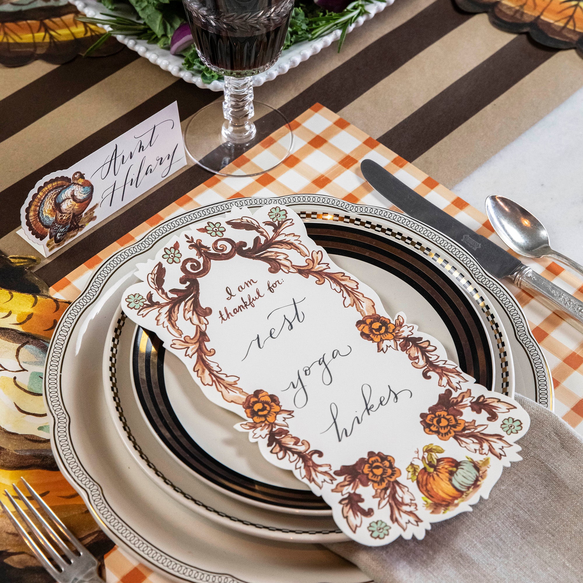 I Am Thankful For Table Accent - Thanksgiving & Fall Home Decor for Dining Table Centerpiece, Coffee Table Display, and Seasonal Mantel Decorations