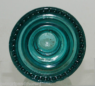 Hemingray 42 Antique Blue Green Glass Insulator - Vintage US Made Electrical Insulator for Collectors & Home Decor - Perfect for Antique Display, DIY Crafts & Industrial Style Decor