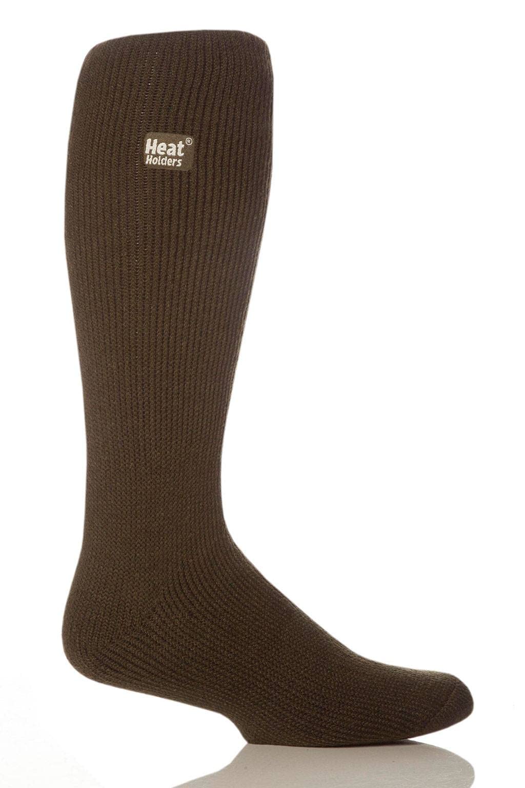 Heat Holders Men's Extra Long Thermal Socks - Forest Green, US Size 7-12 (3-Pack) | Winter Warmth for Outdoor Activities, Hiking & Cold Weather