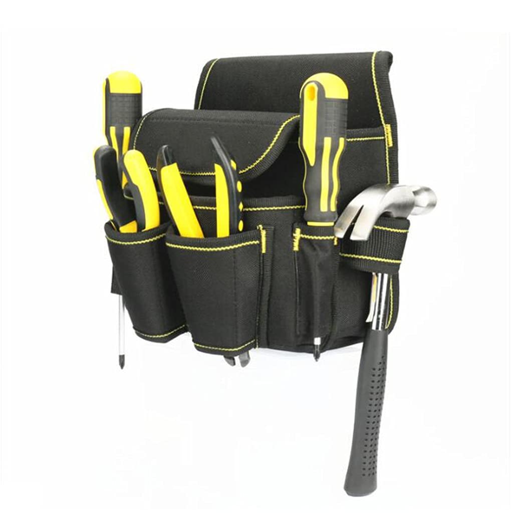 HMZRQX Heavy-Duty Multi-Tool Pouch - Large Capacity Oxford Cloth Tool Bag with Waist Pocket & Shoulder Strap - Perfect for Construction, DIY Projects & Outdoor Work