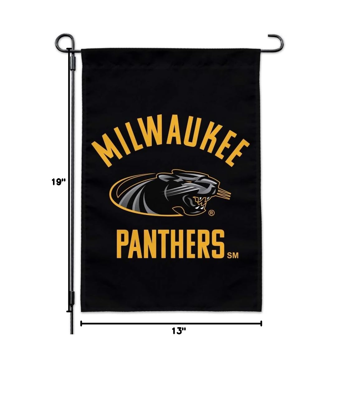 University of Wisconsin Milwaukee Official Panthers Garden Flag - College Team Spirit Outdoor Decor for Yard, Lawn & Tailgating Parties