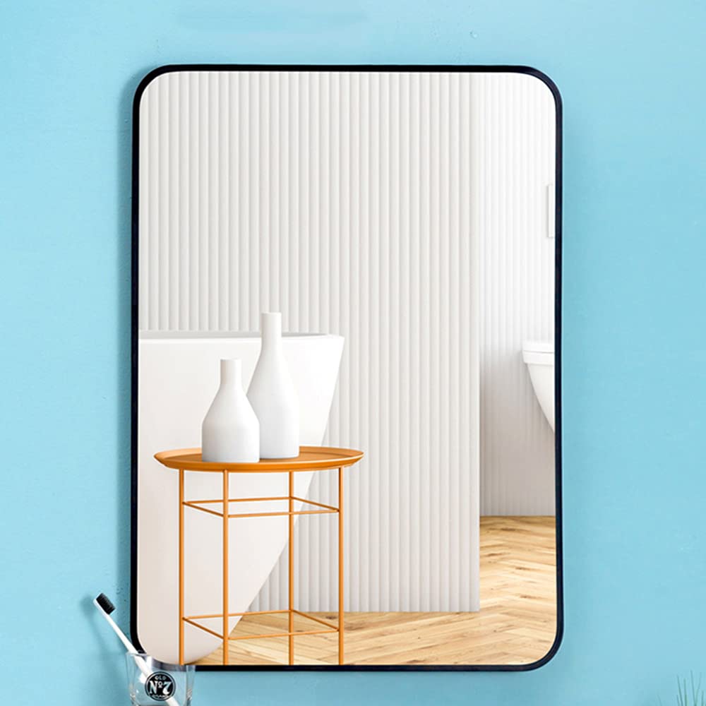 Black Aluminum Frame Wall Mirror 40x50cm for Bathroom & Vanity
