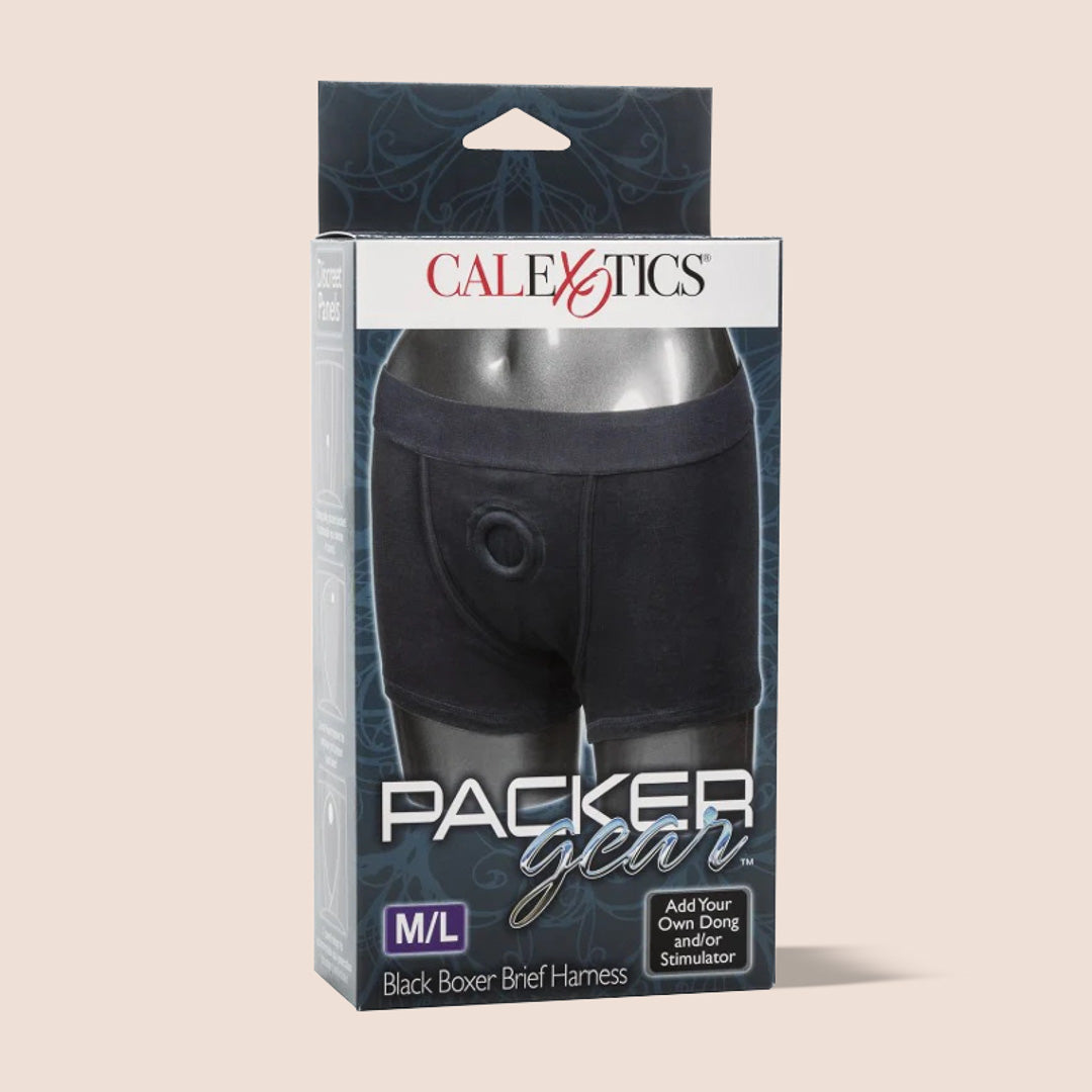 Packer Gear™ Boxer Brief Harness - Compatible with Packers, Probes & Dildos | Comfortable Strap-On Underwear for Gender Affirmation, Roleplay & Intimate Play