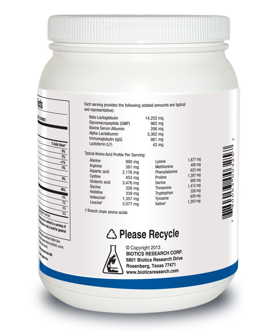 Biotics Research Whey Protein Isolate Powder - 20g Non-GMO Undenatured Chocolate Flavor for Muscle Growth & Recovery - Ideal for Post-Workout Shakes, Smoothies and Healthy Snacks