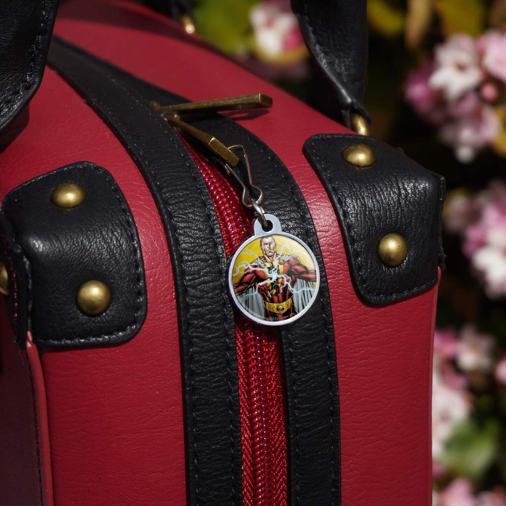 Justice League Shazam Character Jacket Handbag Purse Luggage Backpack Zipper Pull Charm - Superhero Accessories for Cosplay, Comic Con & DC Fans