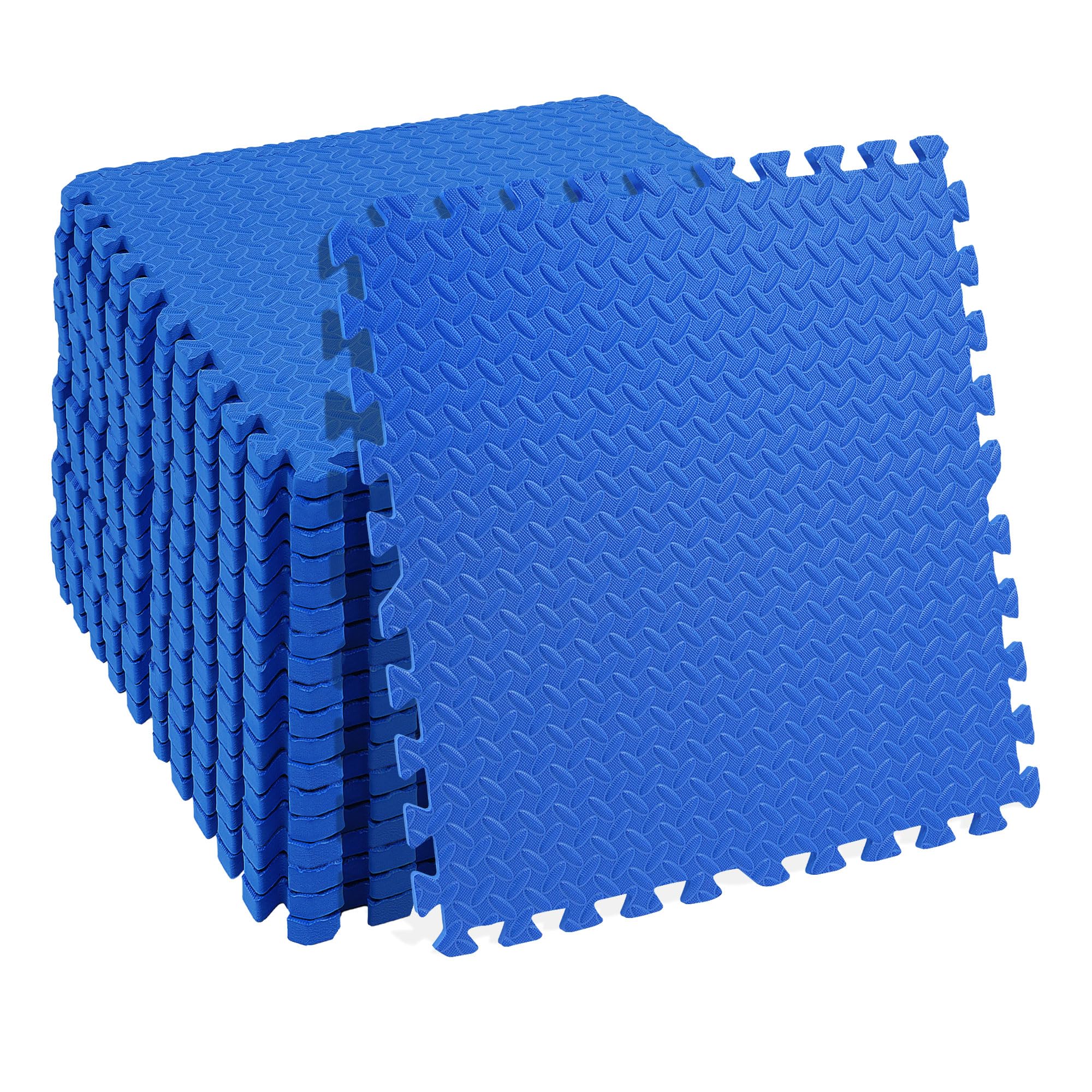 Signature Fitness EVA Foam Interlocking Puzzle Exercise Mat - Non-Slip Flooring for MMA, Yoga, Gymnastics & Home Gym - Multiple Sizes - Perfect for Workouts, Playrooms & Garage Gyms