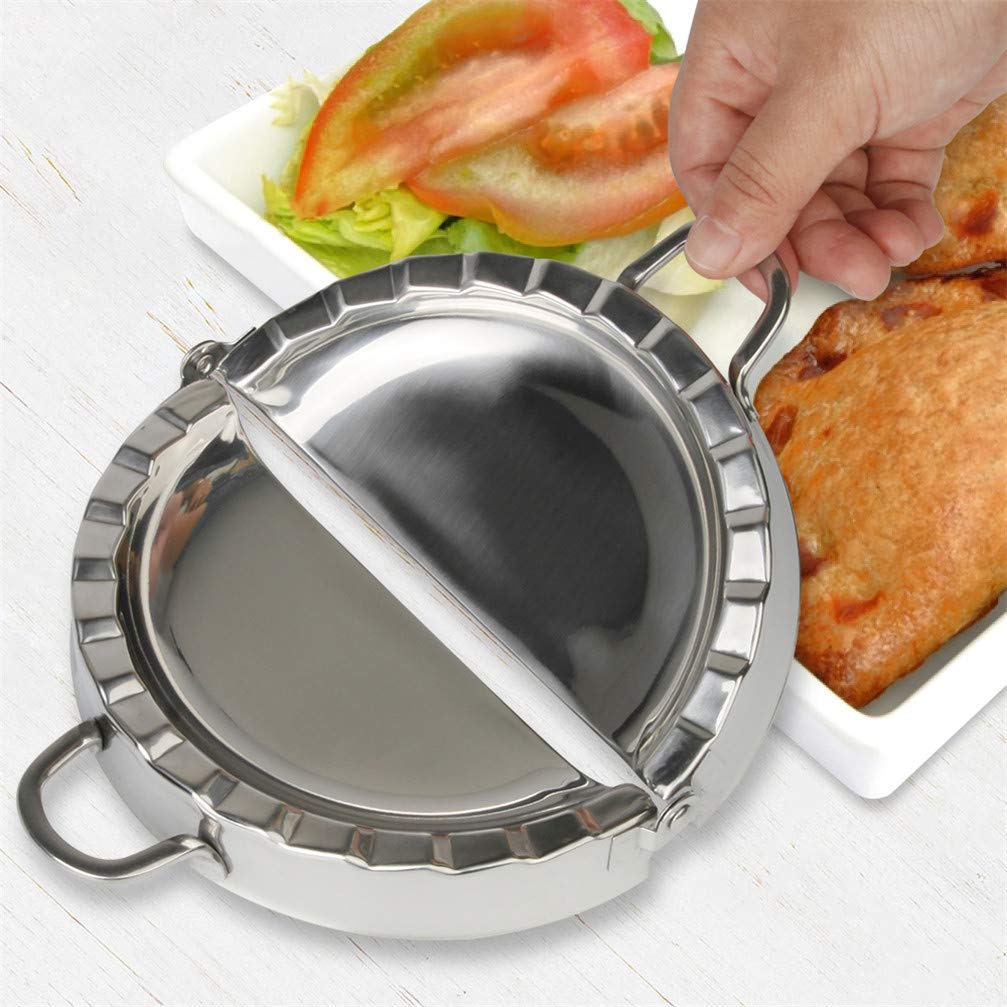 6.4 Inch Large Empanada Maker - Stainless Steel Empanada Press for Meat Pocket Pies - Perfect for Home Cooking, Parties & Latin American Cuisine
