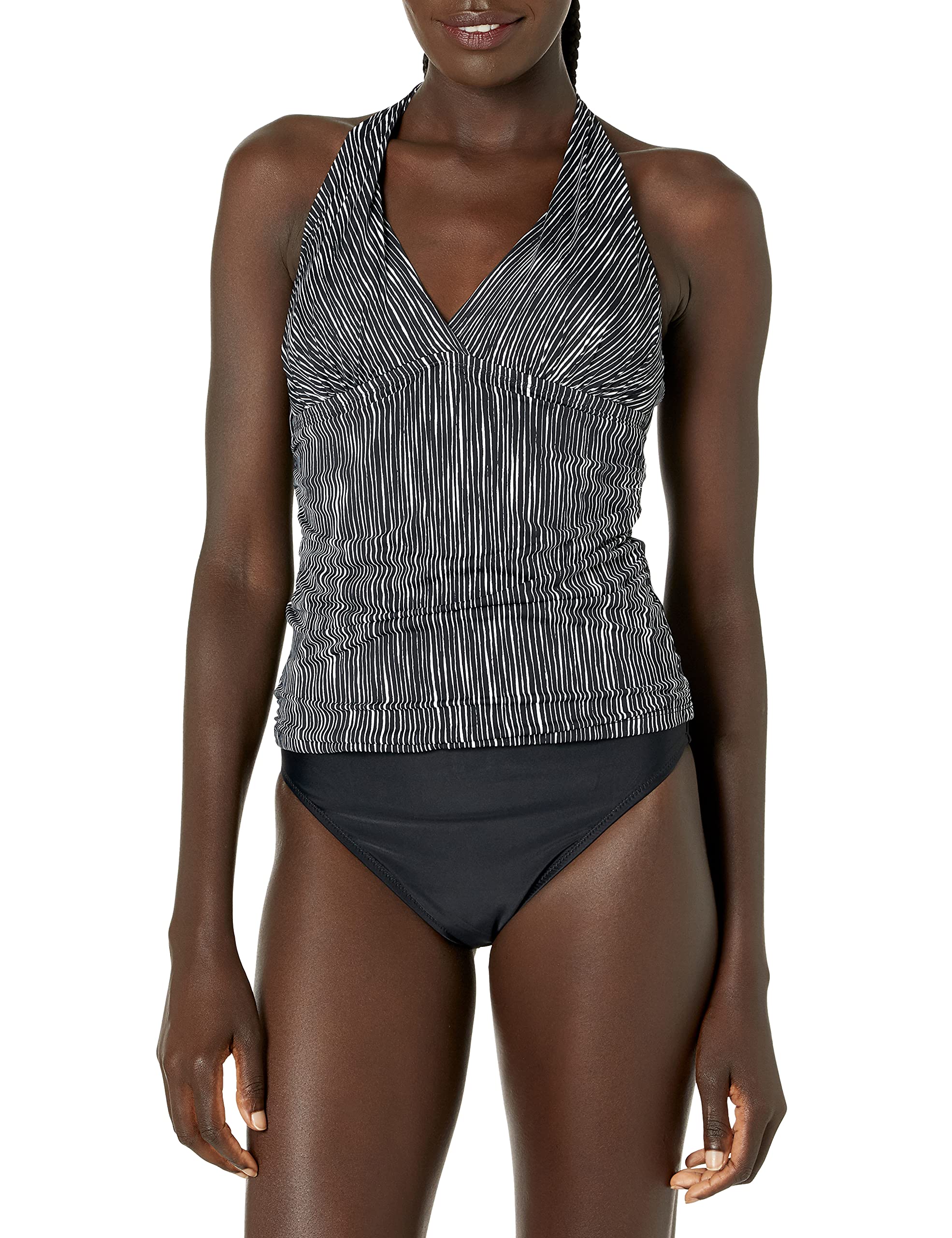 Women's V-Neck Halter Tankini Swimsuit Top - Sexy Swimwear for Beach, Pool & Summer Vacations