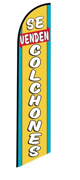 12ft Feather Flag for Mattress Advertising - Replacement Flag Only (No Pole Set Included) | Perfect for Outdoor Sales, Store Promotions, and Trade Shows