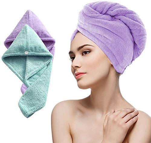 Aishu Quick-Dry Hair Wrap - 400 GSM Super Absorbent Microfiber Hair Towel for Fast Drying, Salon & Home Use (Multicolor, Pack of 1) - Perfect for Post-Shower, Styling & Protecting Hair While Sleeping