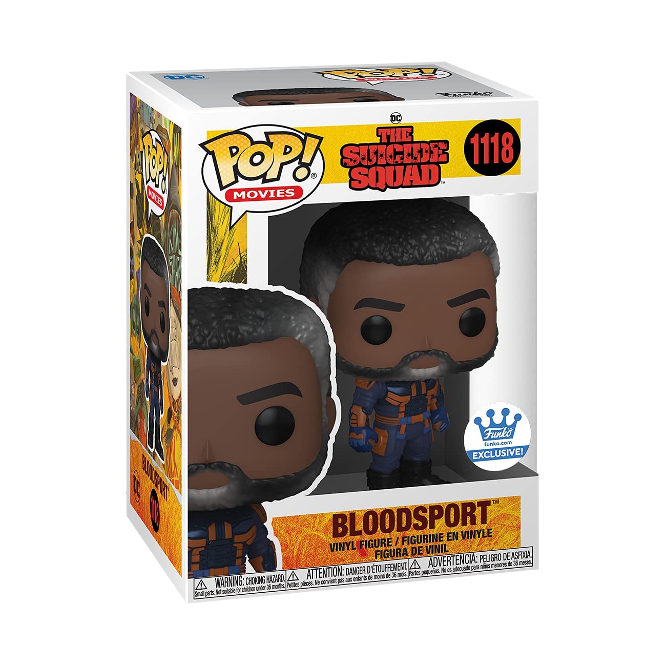 POP! Movies: The Suicide Squad - Bloodsport Unmasked Vinyl Figure | Exclusive Collectible Action Figure for DC Fans & Movie Lovers | Perfect for Display, Gifts, and Comic Book Collections